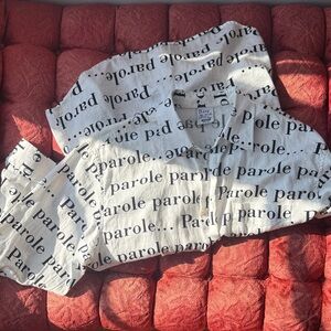 Moschino White and Black ‘Parole’ Shirt